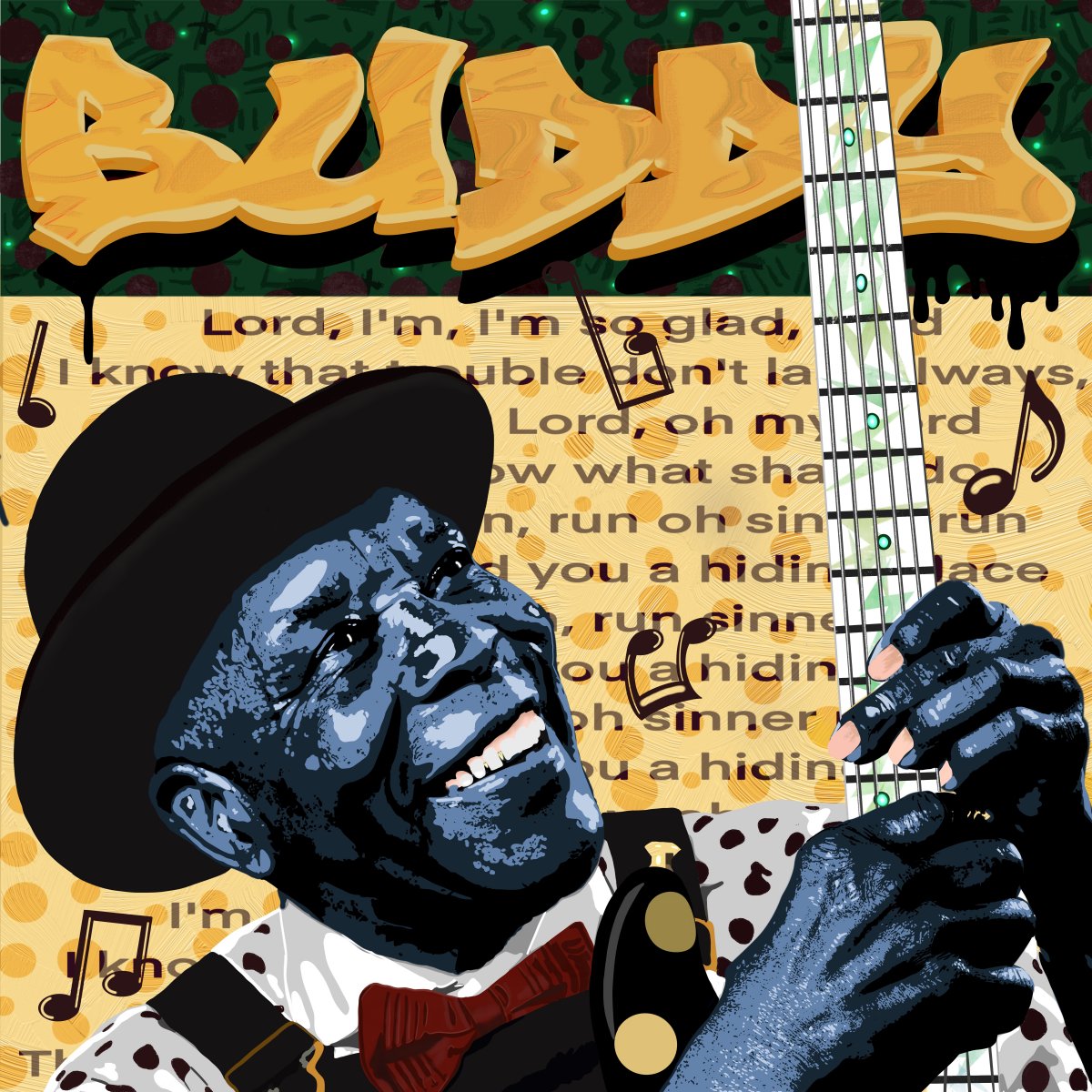 Buddy Guy Luxury Fine Art Painting