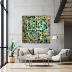 GREEN AND YELLOW CANVAS ART PRINT
