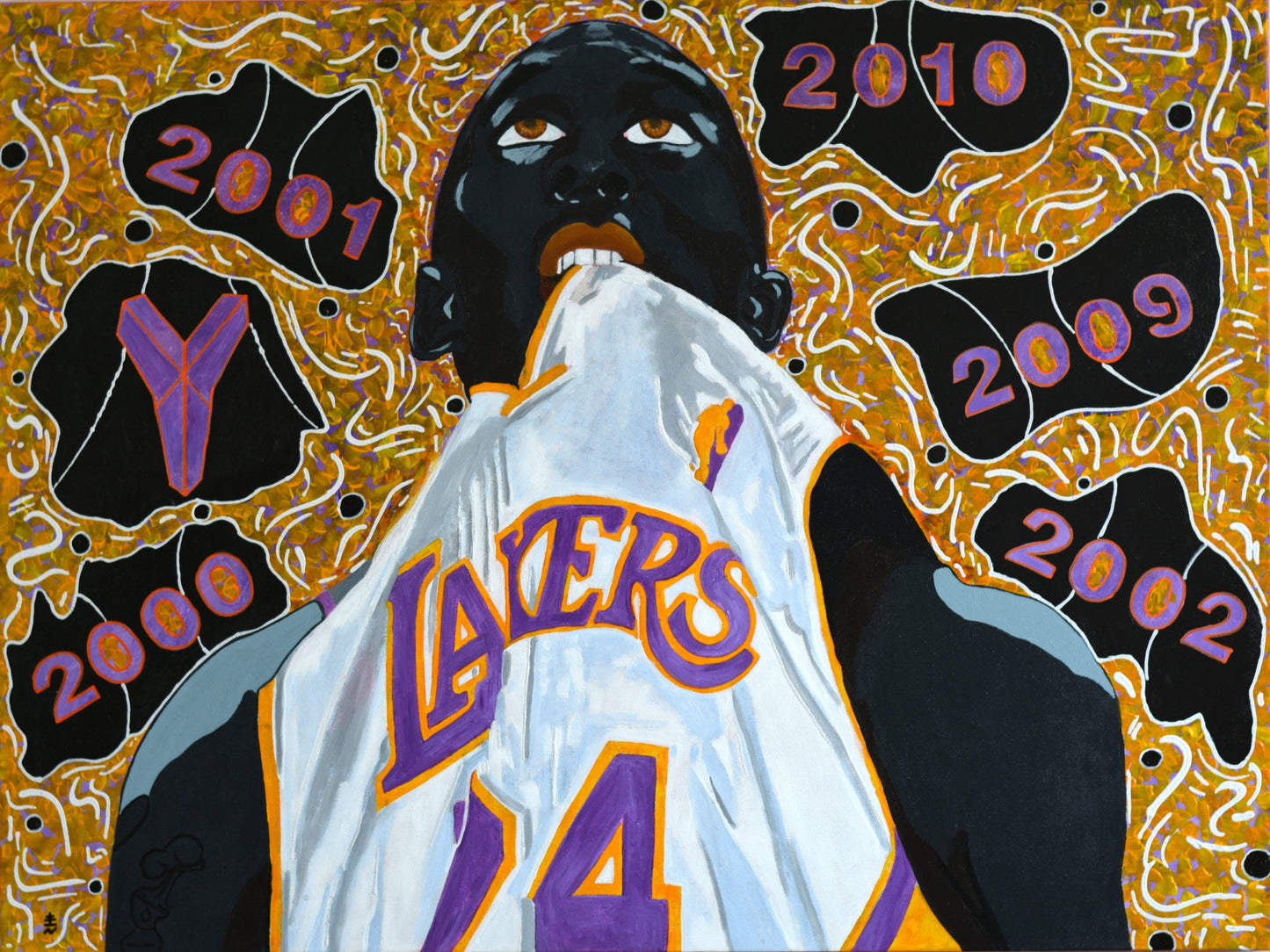 Kobe Bryant-Black Mamba 5 painting