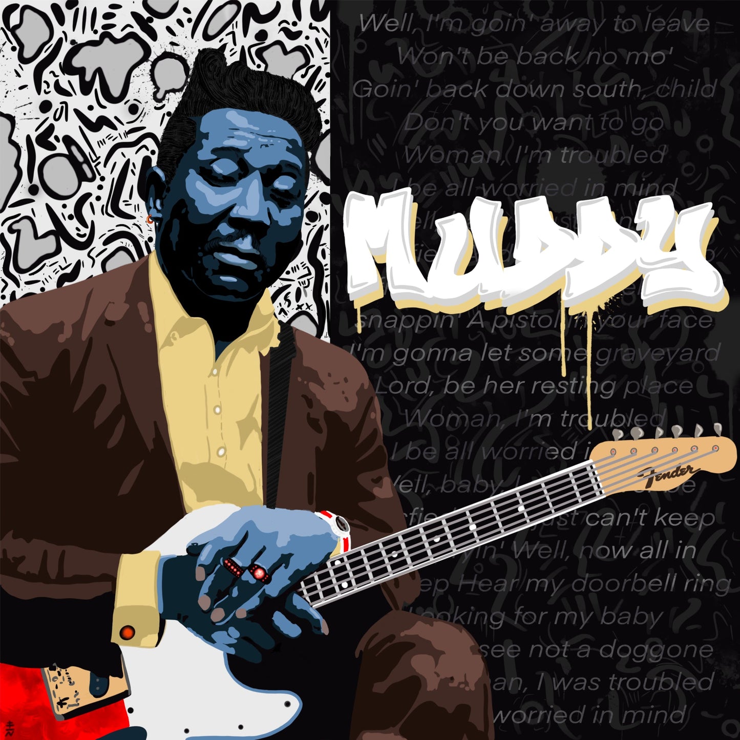 Muddy Waters Luxury Arcylic Painting