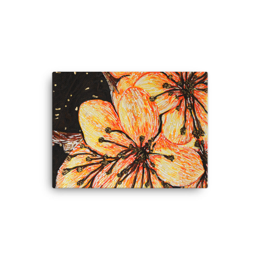 GOLDEN UKON SAKURA FLOWER CANVAS PRINT