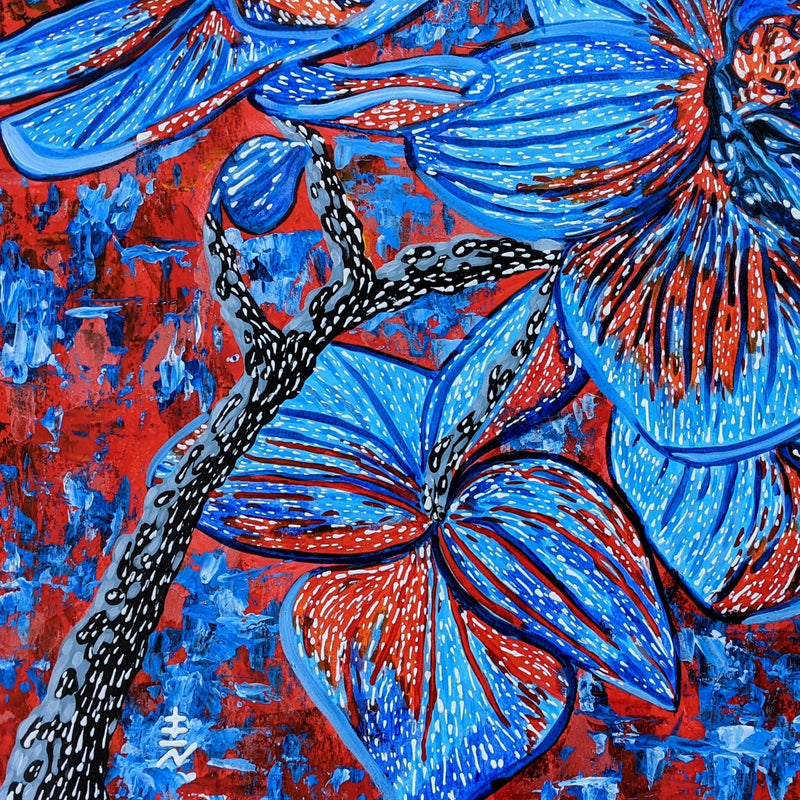 Blue Blossom Abstract Painting
