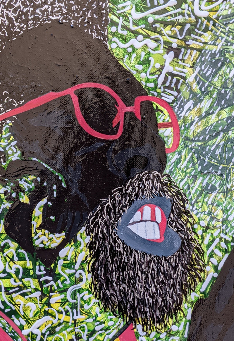 Cornel West Beard Painting