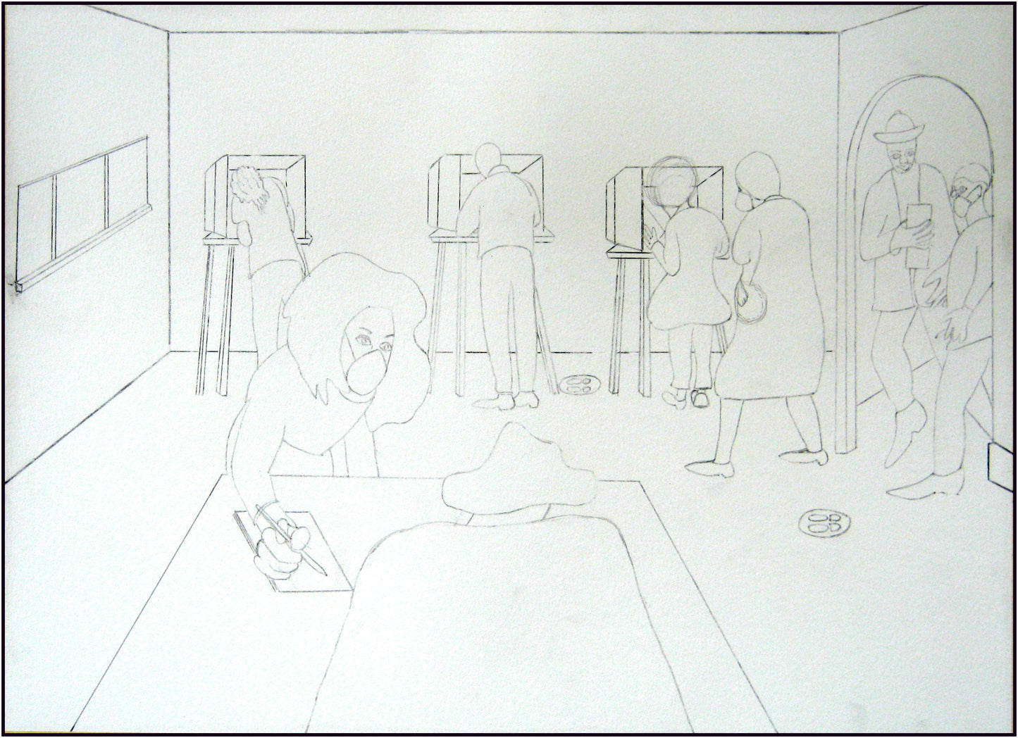 Jacob Lawrence Drawing 