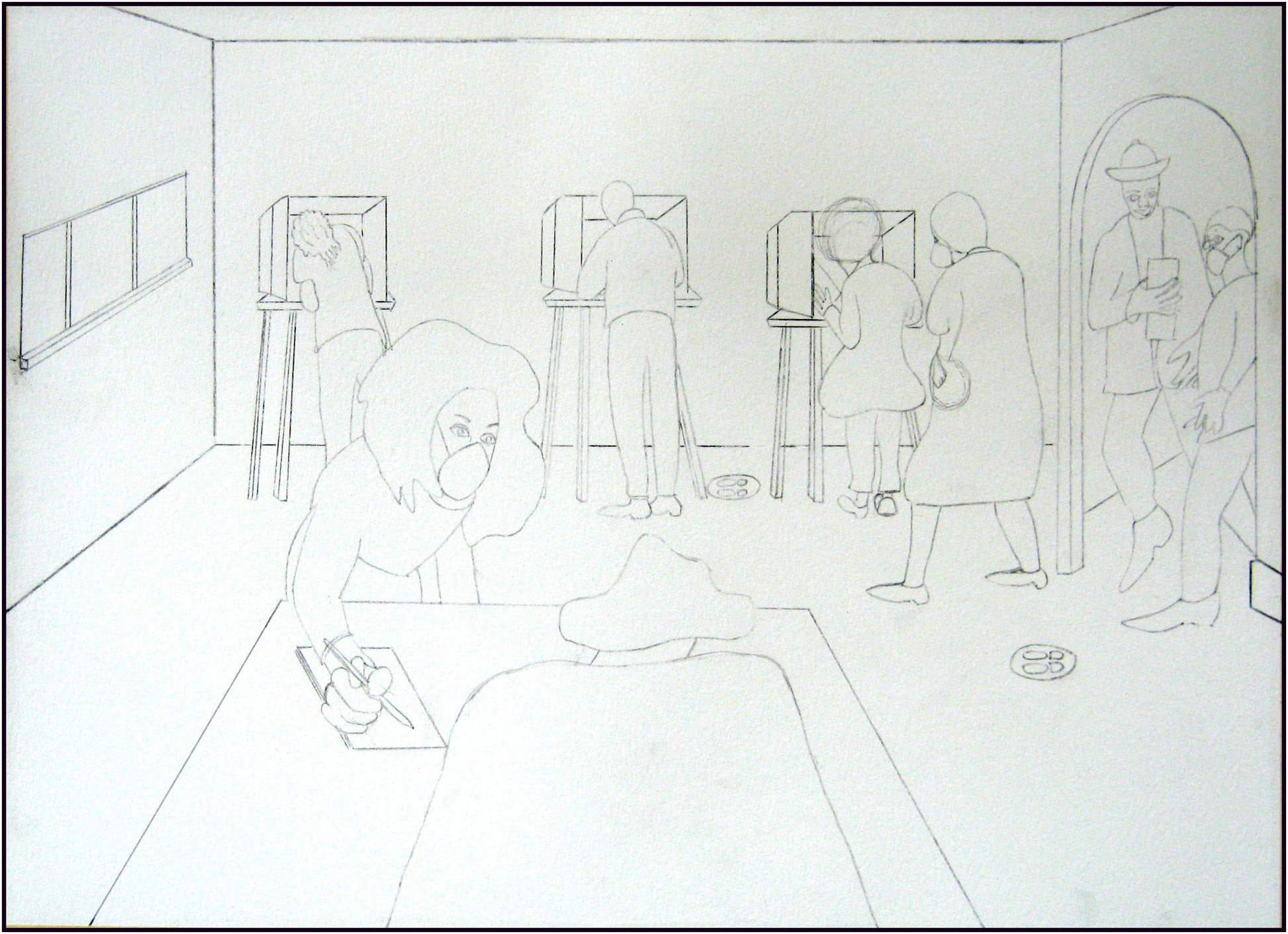 Jacob Lawrence Drawing 