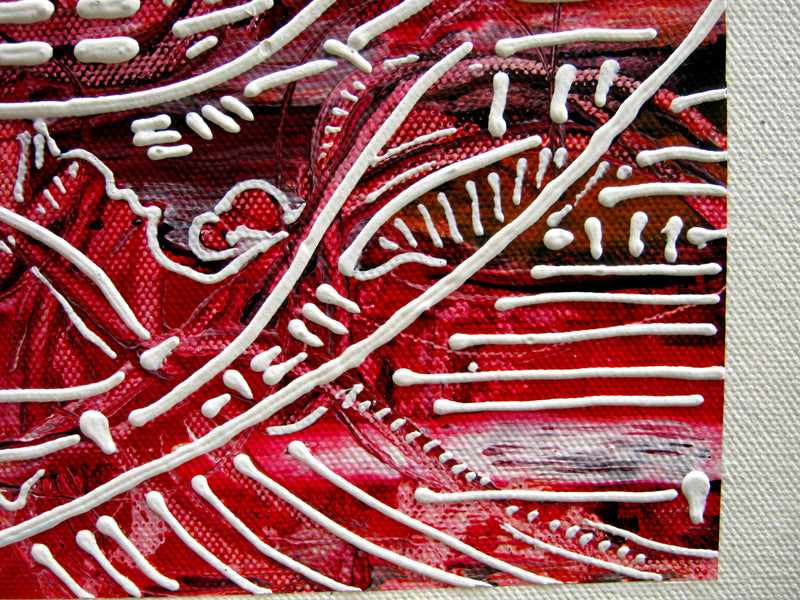 Red Acrylic Artwork Painting