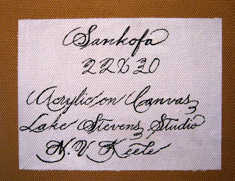 Sankofa Calligraphy Art