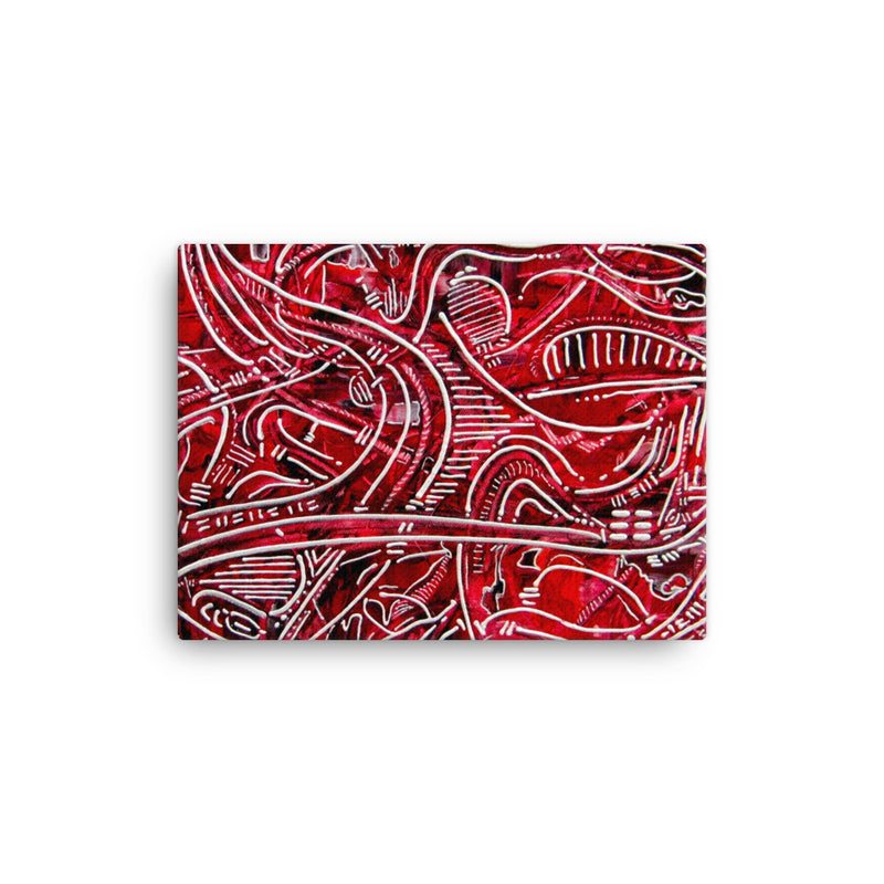 Red Abstract Art Canvas Print