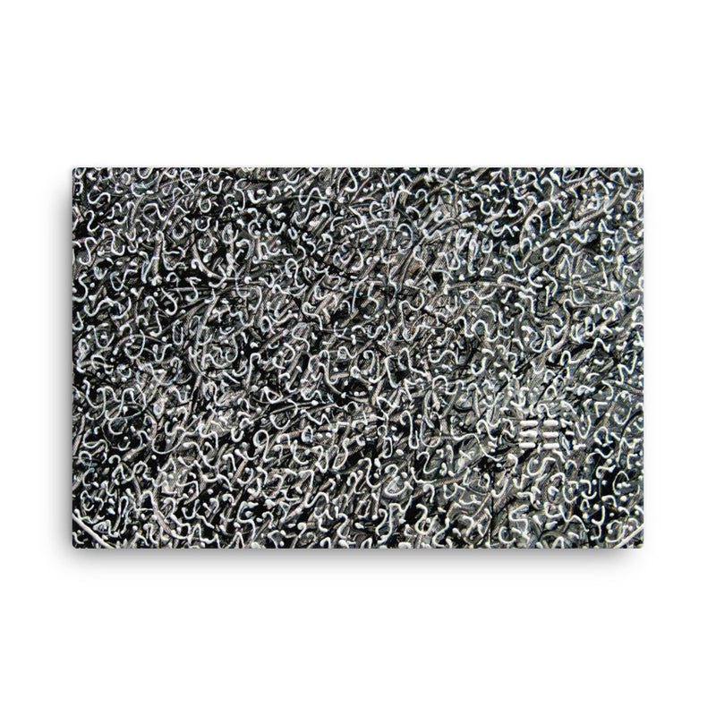 Shades of Gray Abstract Canvas Art Painting