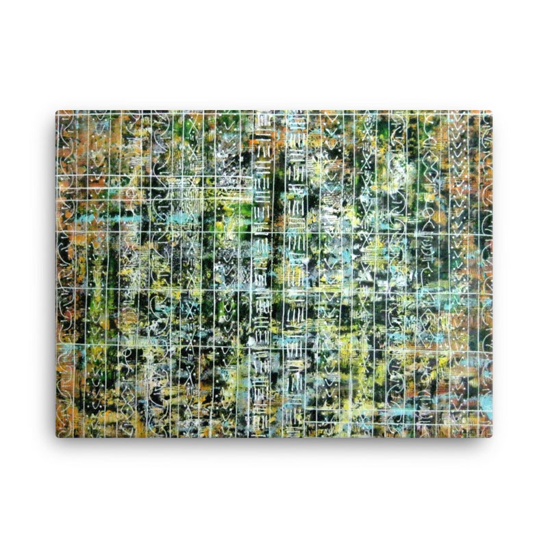 GREEN AND YELLOW CANVAS ART PRINT