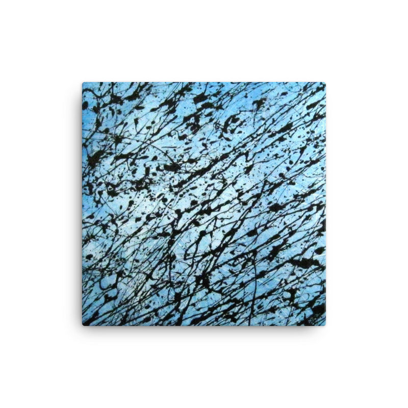 Black and Blue ABSTRACT Jazz Painting