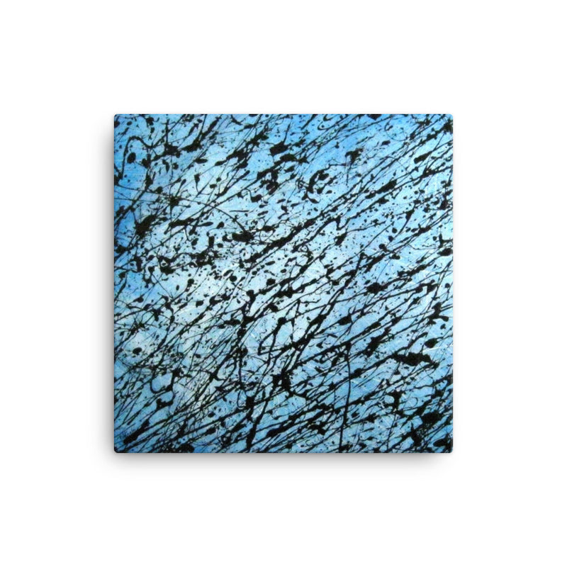 Black and Blue Canvas Print Painting