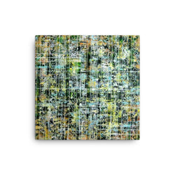 GREEN AND YELLOW ABSTRACT  ART PRINT